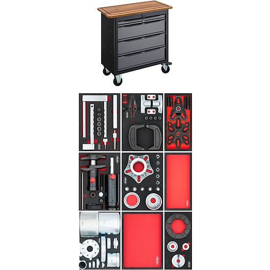 Établi mobile séries XL avec assortiment d'outils spéciaux