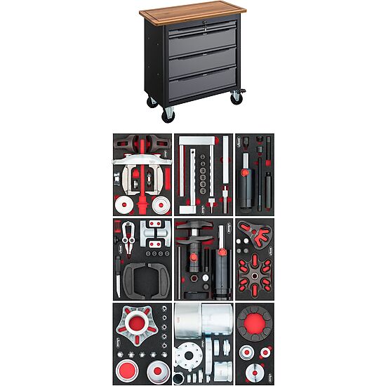 Établi mobile séries XL avec assortiment d'outils spéciaux