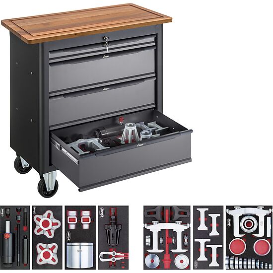 Établi mobile séries XL avec assortiment d'outils spéciaux
