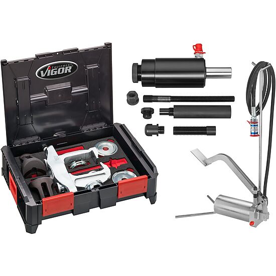 Compact wheel bearing removal / installation set ∙ with hydraulic foot pump