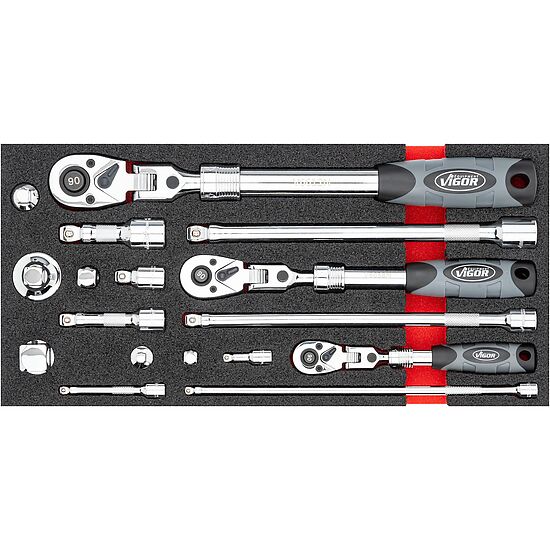 Telescopic ratchet set