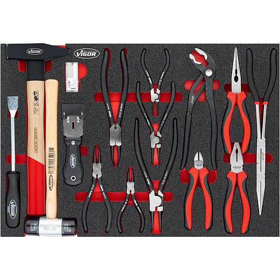 Pliers and hammer set