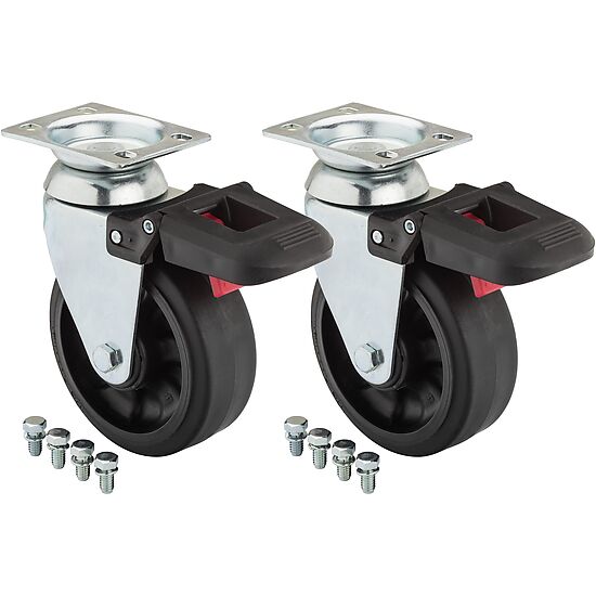 Swivel castor (pair) ∙ for tool trolleys series XL ∙ series XL Special and work benches