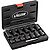 Extractor socket set with spiral profile
