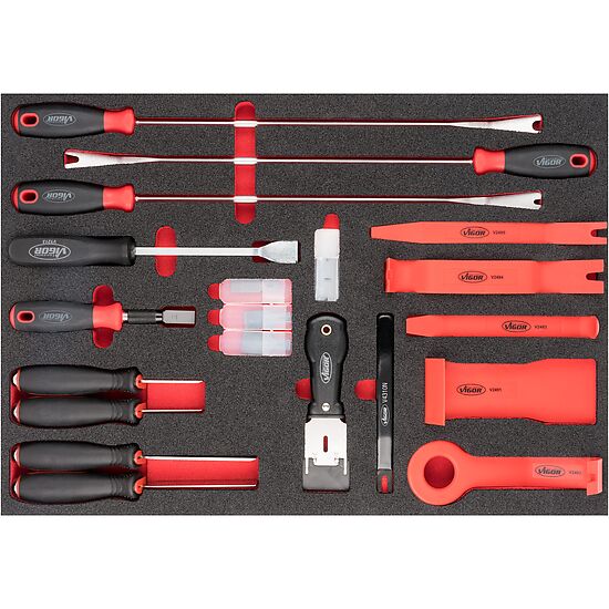 Scraper and release lever set