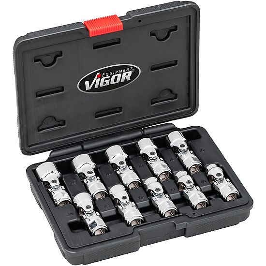 <sup>3</sup>⁄<sub>8</sub>″ Gelenksteckschlüssel Satz ∙ Außen Doppelsechskant