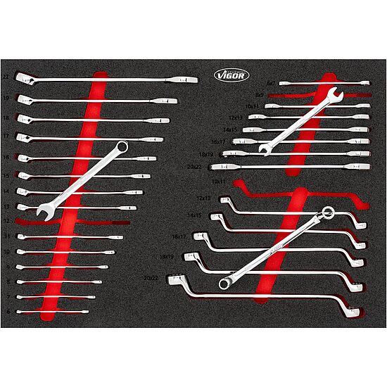 Double open-end ∙ double box-end and combination wrench set